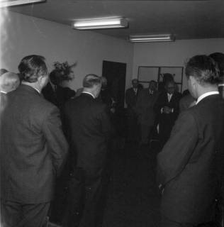 ARH BA 2403, Flughafen, Langenhagen - Besuch von MP Diederichs und Baustelle der neuen Startbahn, 1965