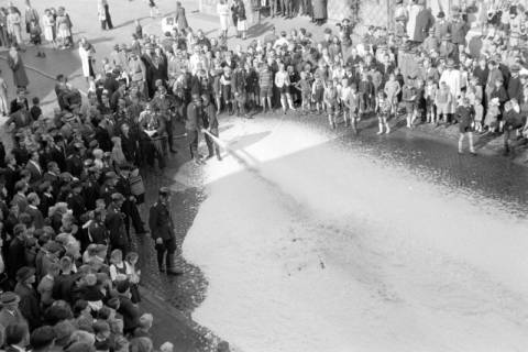 ARH NL Dierssen 0130/0004, Vorführung der Feuerwehr, Springe, 1948