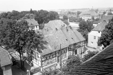 ARH NL Dierssen 1034/0021, Blick vom Turm der Kirche St. Lukas, Pattensen, 1950