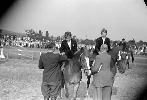 ARH NL Dierssen 1051/0009, Siegerehrung auf einem Reitturnier, Springe, 1950
