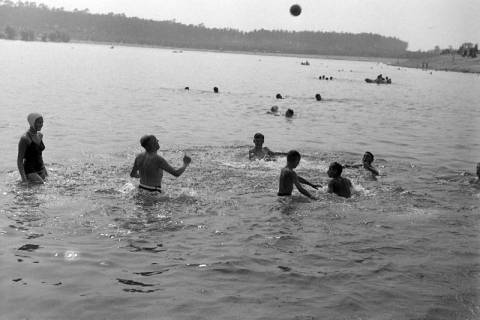 ARH NL Dierssen 1248/0015, Badende im Blauen See, Garbsen, 1953