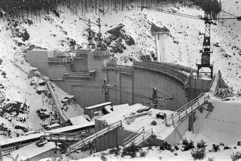 ARH NL Dierssen 1302/0020, Bau der Okertalsperre, Schulenberg im Oberharz, 1955