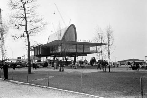 ARH NL Dierssen 1305/0010, Rheinstahlgebäude auf der Messe, Hannover, 1955