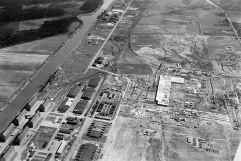ARH NL Dierssen 1305/0027, Bau Volkswagenwerk, Stöcken, 1955