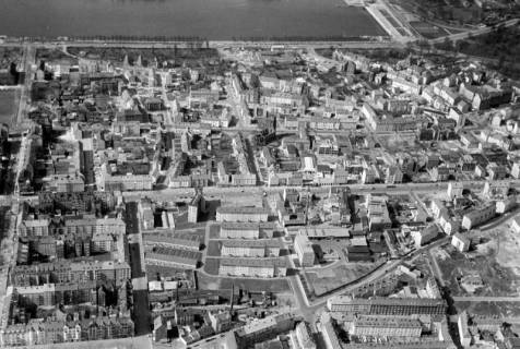 ARH NL Dierssen 1305/0034, Blick auf Hannover mit Maschsee, Hannover, 1955