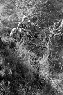 ARH NL Dierssen 1338/0018, Manöver Bundesgrenzschutz, Mandelsloh, 1955