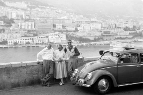 ARH NL Dierssen 1363/0034, Tour d'Europe: Blick auf den Hafen und die Stadt, Monte-Carlo, 1956