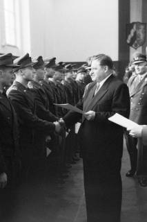 ARH NL Dierssen 1375/0007, Franz Josef Strauß in der Heeresoffizierschule, Hannover, 1956