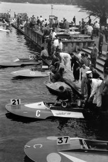 ARH NL Dierssen 1391/0035, Motorboot-Rennen auf dem Maschsee, Hannover, 1957