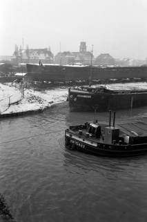 ARH NL Dierssen 1400/0006, MS "Hannover" in der Arminiuswerft am Mittellandkanal, Hannover, 1958