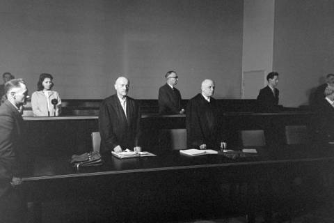 ARH NL Dierssen 1402/0011, Prozess gegen Gerhard Popp, Inge Marchlowitz und Ewald Melzer, Hannover, 1959