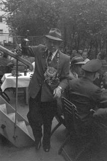ARH NL Dierssen 1406/0001, Schießsport-Abteilung des Polizei-Sportverein Hannover am Tag des Schützenausmarsches, Hannover, 1960