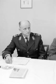 ARH NL Dierssen 1436/0022, Pressekonferenz zum Schießunglück auf dem Truppenübungsplatz Bergen-Hohne am 9. April 1964, Münster, 1964