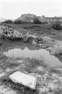 ARH NL Dierssen 1565/0003, Teich (Artemis-Fundort) mit Zitadelle im Hintergrund, Selçuk, 1967