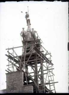 ARH NL Kageler 468, Instandsetzungsarbeiten am Glockenturm, Gehrden, vor 1914