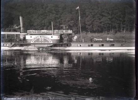 ARH NL Kageler 491, Raddampfer auf der Weser, wohl 1914