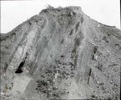 ARH NL Kageler 1287, Straßendurchbruch, steile Schichten, Stemmer Berg, 1940