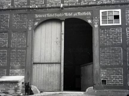 ARH NL Kageler 2046, Säulengeschmücktes Bauernhaustor, Harenberg, 1940