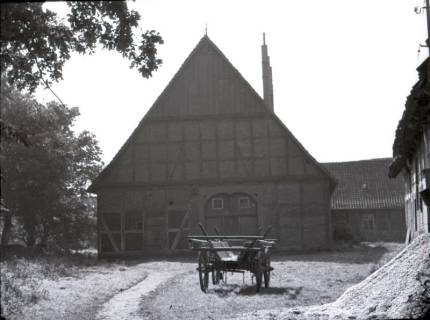 ARH NL Kageler 2162, Niedersächsisches Bauernhaus mit Giebelpfahl, Groß Munzel, 1940