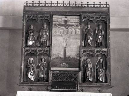 ARH NL Kageler 2531, Schnitzaltar in der Kapelle, Hemmingen, 1940