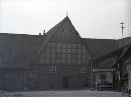 ARH NL Kageler 2743, Niedersächsisches Bauernhaus mit Giebelpfahl, Landringhausen, 1940