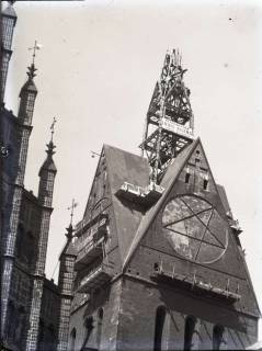 ARH NL Koberg 100, Rekonstruktion des beschädigten Turms der Marktkirche, Hannover, um 1952