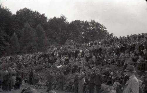 ARH NL Koberg 1034, Kundgebung der SPD, anlässlich des Bezirksparteitages am 17./18. August, auf dem Gelände des heutigen Waldstadions, Barsinghausen, 1946