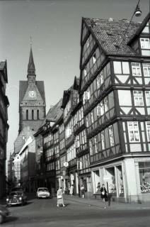 ARH NL Koberg 261, Kramerstraße mit Marktkirche, Hannover, 1958