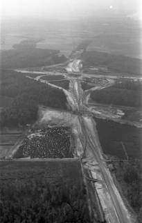 ARH NL Koberg 3267, Baustelle Autobahnkreuz Hannover-Ost (A7/A2), Lehrte, 1960