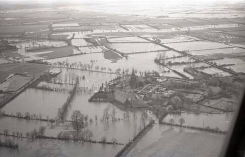 ARH NL Koberg 3510, Hochwasser der Elbe, bei Jork, 1962
