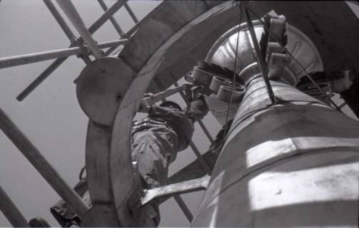 ARH NL Koberg 376, Reparatur des Rathausturmes, zwischen 1948/1949