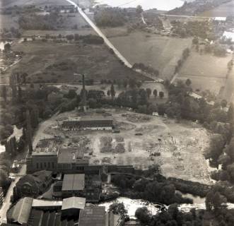 ARH NL Koberg 3828, Gelände der Wollwäscherei und -kämmerei im Abriss, Döhren, 1974