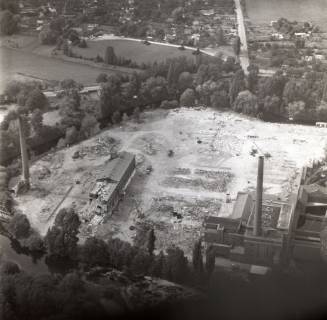 ARH NL Koberg 3830, Gelände der Wollwäscherei und -kämmerei im Abriss, Döhren, 1974
