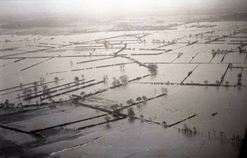 ARH NL Koberg 3898, Hochwasser der Aller, zwischen Rethem und Aller-Leine-Mündung, 1962