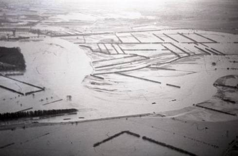 ARH NL Koberg 3909, Hochwasser der Aller, zwischen Rethem und Aller-Leine-Mündung, 1962