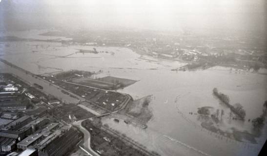 ARH NL Koberg 4446, Hochwasser der Leine, zwischen Ahlem und Herrenhausen, 1960