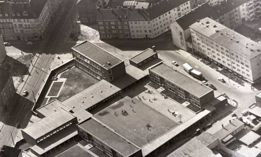 ARH NL Koberg 4743, Volksschule (heute Grundschule) An der Uhlandstraße, Hannover, 1959