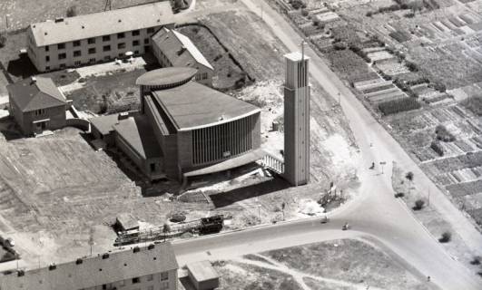 ARH NL Koberg 5047, Kirche St. Godehard im Bau, Göttingen, 1959