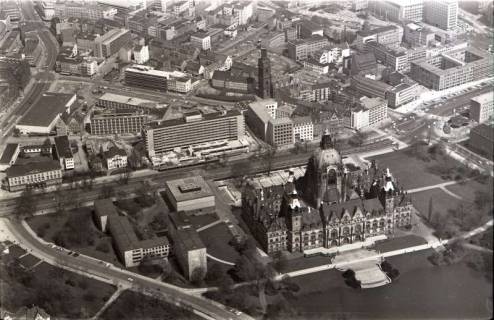 ARH NL Koberg 515, Rathaus, Aegidienkirche und Hotel Intercontinental, Hannover, 1965