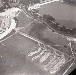 ARH NL Koberg 5163, Stadiongelände, Leine und Maschsee Nordufer, Hannover, 1958