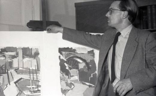 ARH NL Koberg 5368, Heimar Fischer-Gaaden mit einem seiner Werke, 1950