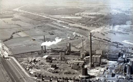 ARH NL Koberg 6130, Kohlekraftwerk und Rhein-Herne-Kanal, Herne, 1958