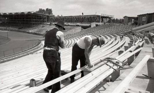 ARH NL Koberg 6407, Bau des Niedersachsenstadions, Hannover, 1951