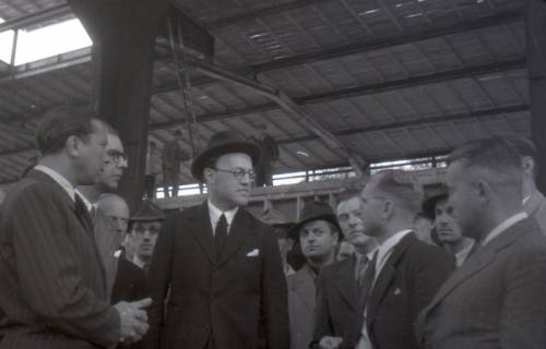 ARH NL Koberg 6712, Vorbesichtigung des heutigen Messegeländes, Hannover, 1947