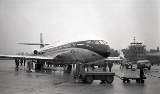 ARH NL Koberg 7056, Ankunft auf dem Flughafen Langenhagen, Hannover, 1953