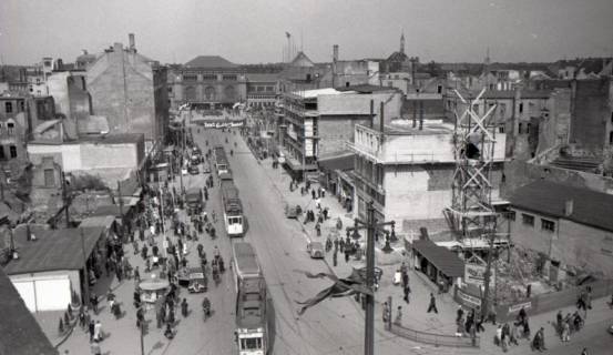 ARH NL Koberg 9468, Blick auf den Hauptbahnhof, Hannover, 1947