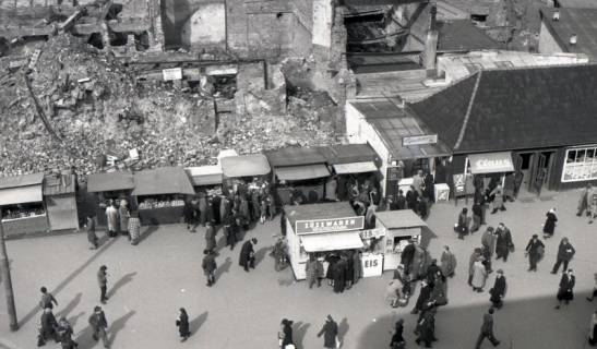 ARH NL Koberg 9558, Behelfsläden am Kröpcke, Hannover, 1948