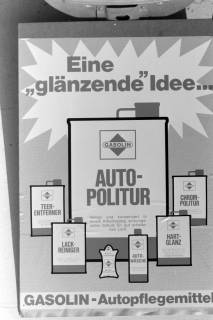 ARH NL Mellin 01-127/0014, Reklame für Autopflegemittel der Tankstellenkette "Gasolin", ohne Datum