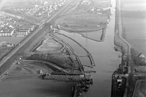 ARH NL Mellin 01-152/0004, Gabelung des Mittellandkanals und Bau einer Brücke, Lohnde, ohne Datum