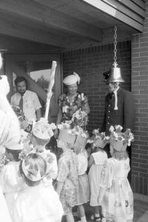 ARH NL Mellin 01-183/0014, Besuch der niederländischen Königin Beatrix bei der stationierten niederländischen NATO-Einheit „5e Groep Geleide Wapens (5. GGW)“ (deutsch: fünfte niederländische Fernlenkwaffengruppe), Stolzenau, 1987
